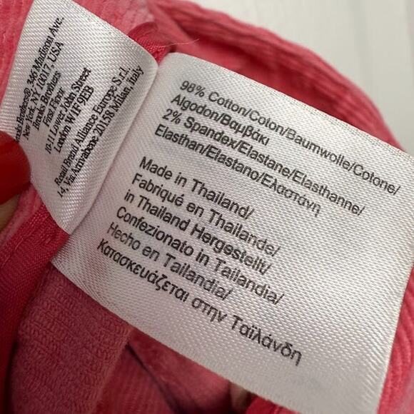 Brooks Brothers Lucia Pants Womens 4 Pink Corduroy Straight Leg Zip Fly Low Rise - Picture 5 of 9
